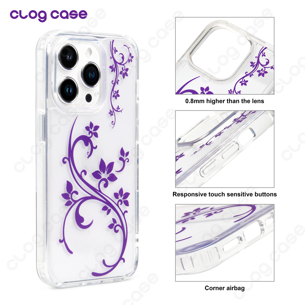 (OTHER COLORS) La Fleur Floral Vine Printed Case